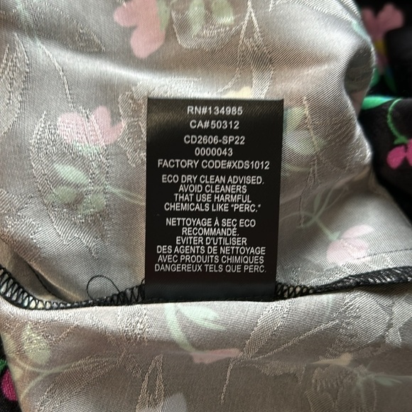 For Love & Lemons Lexy Mini Dress Long Sleeve Black Floral Jacquard XL NEW - Picture 15 of 15